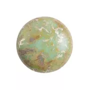 Cabochon rond en verre par Puca® 18 mm Opaque Aqua New Picasso x1
