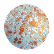 Cabochon rond en verre par Puca® 25 mm Opaque Aqua Tweedy x1