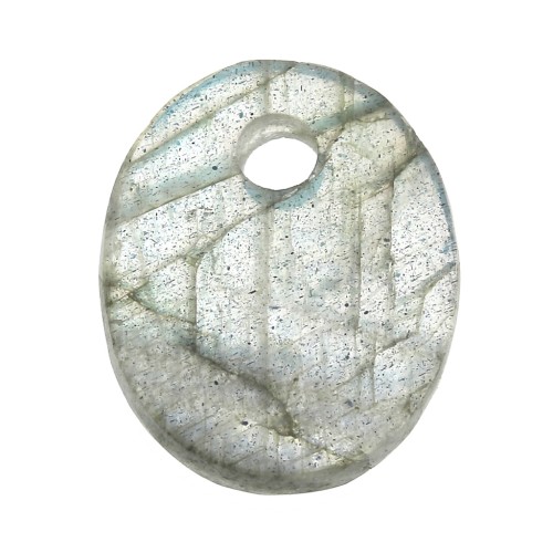 Sequin ovale 12x10 mm en pierre gemme - Labradorite x1