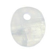 Sequin ovale 12x10 mm en pierre gemme - Pierre de lune x1|raw }}