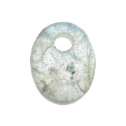 Sequin ovale 10x8 mm en pierre gemme - Labradorite x1|raw }}