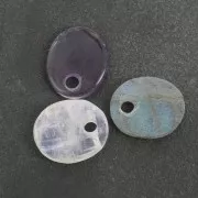 Sequin ovale 10x8 mm en pierre gemme - Labradorite x1