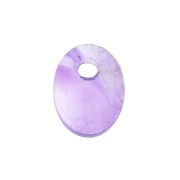 Sequin ovale 8x6 mm en pierre gemme - Amethyste x1|raw }}