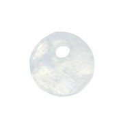 Sequin rond 8 mm en pierre gemme - Pierre de lune x1