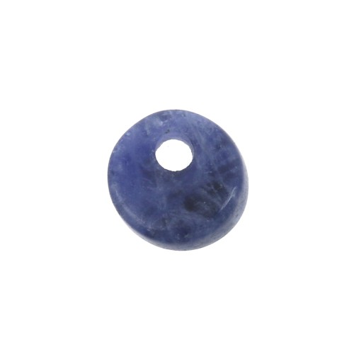Sequin rond 6 mm en pierre gemme - Sodalite x1