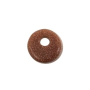 Sequin rond 6 mm en pierre gemme Gold Stone - Imitation Pierre de soleil x1