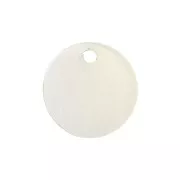 Sequin rond en plexiglas 15 mm motif bois - Beige x1