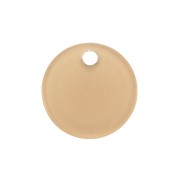 Sequin rond en plexiglas 15 mm motif bois - Marron x1