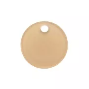 Sequin rond en plexiglas 15 mm motif bois - Marron x1