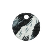 Sequin rond en plexiglas 15 mm motif léopard - Noir - Bleu - Gris x1