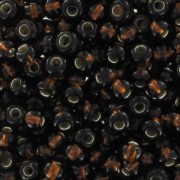 Preciosa Perles rocailles 9/0 2.5 mm - Smoked Topaz Silver Lined x20g|raw }}