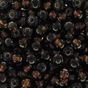 Preciosa Perles rocailles 9/0 2.5 mm - Smoked Topaz Silver Lined x20g