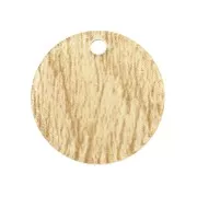 Sequin rond en plexiglas 19 mm motif bois - Beige x1