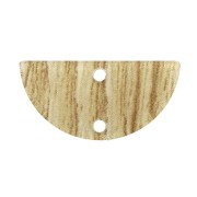 Intercalaire demi-lune en plexiglas 23x11mm 2 trous motif bois - Beige x1|raw }}