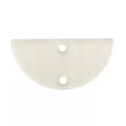 Intercalaire demi-lune en plexiglas 23x11mm 2 trous motif bois - Beige x1