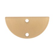 Intercalaire demi-lune 23x11mm 2 trous motif bois - Marron x1