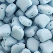 Perles en verre Ginko Duo 2 trous 7.5x7.5 mm Bondeli Matt Blue Raspberry x10g