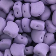 Perles en verre Ginko Duo 2 trous 7.5x7.5 mm Bondeli Matt Purple x10g|raw }}
