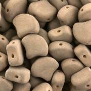 Perles en verre Ginko Duo 2 trous 7.5x7.5 mm Bondeli Matt Cappuccino x10g