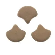 Perles en verre Ginko Duo 2 trous 7.5x7.5 mm Bondeli Matt Cappuccino x10g