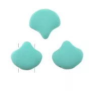 Perles en verre Ginko Duo 2 trous 7.5x7.5 mm Bondeli Matt Mint x10g