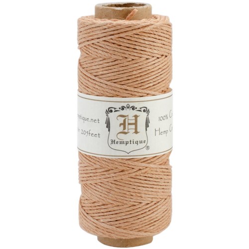 Bobine de 62 mètres de fil de chanvre Hemp Cord 1.1 mm Cappuccino