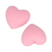 Perles en silicone forme coeur 19x20 mm pour attache sucette - tétine - Rose x2|raw }}