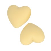 Perles en silicone forme coeur 19x20 mm pour attache sucette - tétine - Jaune x2|raw }}
