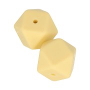 Perles hexagonales en silicone 17 mm pour attache sucette - tétine - Jaune x2|raw }}