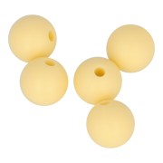 Perles rondes en silicone 10 mm pour attache sucette - tétine - Jaune x5|raw }}