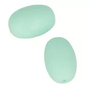 Perles en silicone forme olive 20x13 mm pour attache sucette - tétine - Mint x2