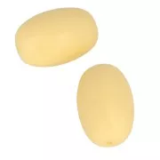 Perles en silicone forme olive 20x13 mm pour attache sucette - tétine - Jaune x2