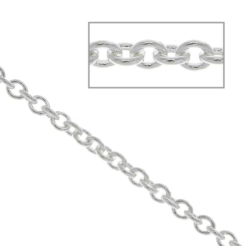 Chaîne maille Forçat 2 mm - Argent 925 x50 cm