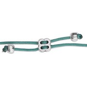 Fermoir ajustable 4 trous pour cordon 0.8 mm en Argent 925 x1