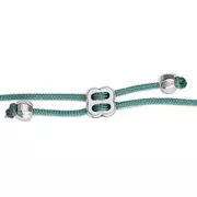 Fermoir ajustable 4 trous pour cordon 0.8 mm en Argent 925 x1