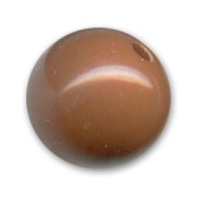 Perle ronde unie 14 mm Caramel x1