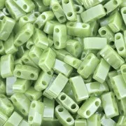 Miyuki Half Tila Beads 5x2.3x1.9mm HTL-0439 - Opaque Chartreuse Luster x10g