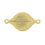 Intercalaire losange azulejos avec résine époxy 27x15 mm - Doré à l'or fin - Bleu - Rouge x1