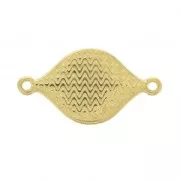 Intercalaire losange azulejos avec résine époxy 27x15 mm - Doré à l'or fin - Bordeaux x1