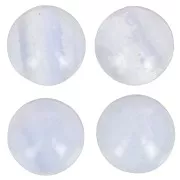 Cabochon rond 8 mm - Blue Lace Agate x1