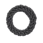 Pendentif - anneau en rotin 45 mm - Noir effet nacré x1