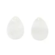 Pendentif goutte en nacre 24.5x18 mm x2