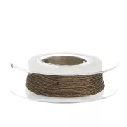 Bobine de fil Sorrento fabrication italienne 0,6 mm - Marron clair x50m
