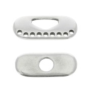 Fermoir pour bracelet et collier multi-rangs 21x9 mm en zamac - Placage Argent fin vieilli x1