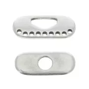 Fermoir pour bracelet et collier multi-rangs 21x9 mm en zamac - Placage Argent fin vieilli x1