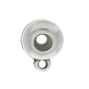 Perle stoppeur attache breloque 10 mm avec un trou de 3 mm - Placage Argent fin vieilli x1