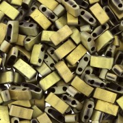 Miyuki Half Tila Beads 5x2.3x1.9mm HTL-55112 - Black Amber Full Mat x10g|raw }}