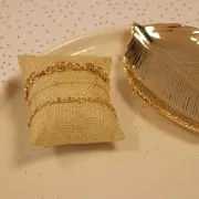 Coussin présentoir pour bracelets et montres aspect jute - Naturel x1