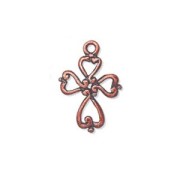 Breloque croix 20x14 mm cuivre vieilli x1|raw }}