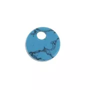 Sequin rond 6 mm en pierre gemme - imitation Turquoise x1